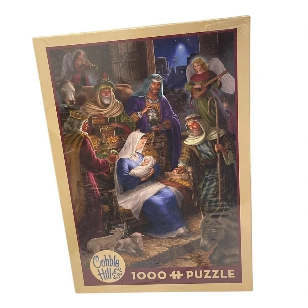 Cobble Hill Holy Night 1000 Piece Jigsaw Puzzle 19.25 X  26.625 New Sealed